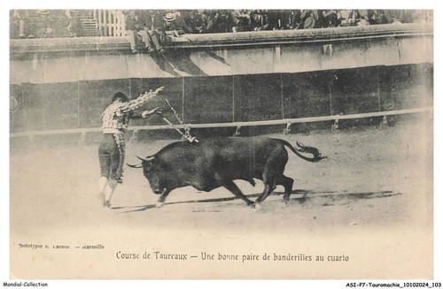 Carte Postale Ancienne – Thème Corrida – Mise à Mort – Paris 75 – Bon état