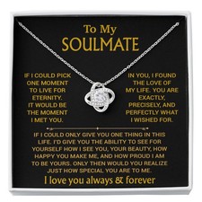 To My Soulmate Necklace, Soulmate Gift, Gift For Girlfriend, Christmas Gift