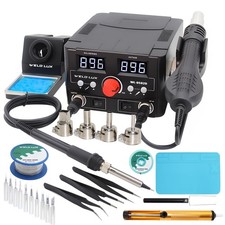 Upgraded 820W Digital Soldering Station Kit - 2 In 1 Hot Air Rework Station w...