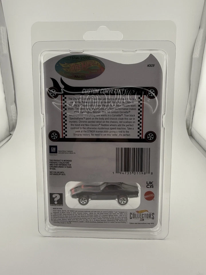 Chevrolet Stinger 13.796/25000 Corvette personalizado 68' exclusivo de Hot Wheels RLC Foto 4 de 4