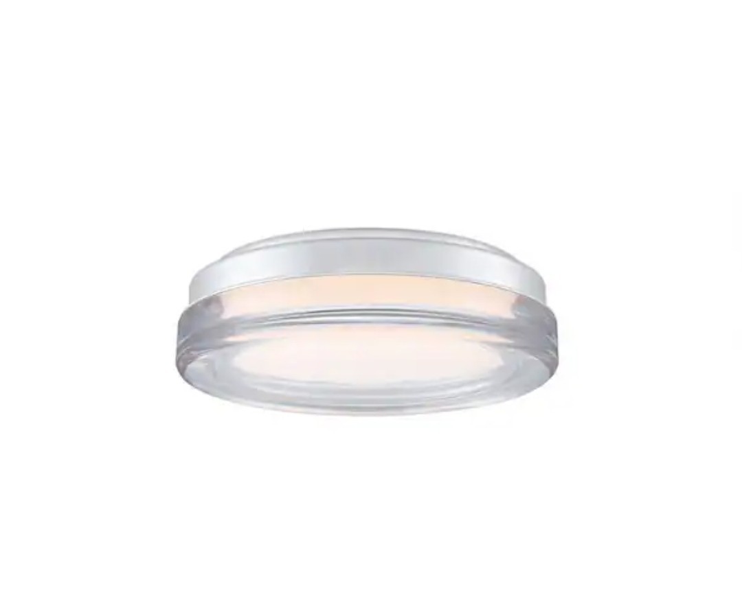 Pendry Clear Glass Integrated LED CCT Select Ceiling Fan Light Kit
