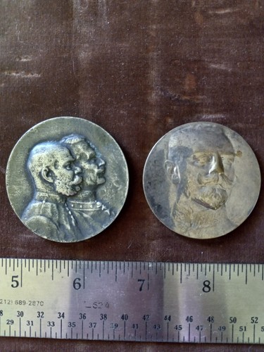 WWI Franz Joseph I Wilhelm II Medal Adolphe Max Belgium Medal