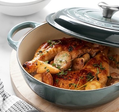 Le Creuset Enameled Cast Iron Signature 22 Ocean Dutch Oven Qt 2.5