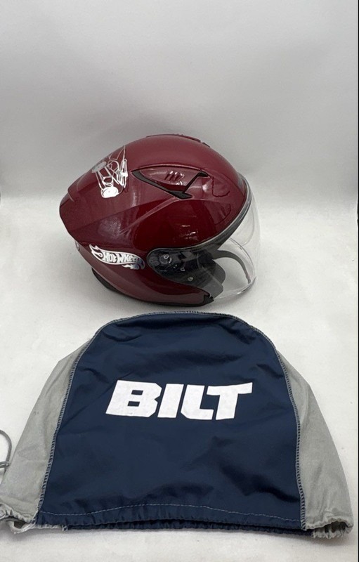 Bilt Unisex Red Hot Wheels Dot ECE 22R06 Motorcycle Helmet Size Medium