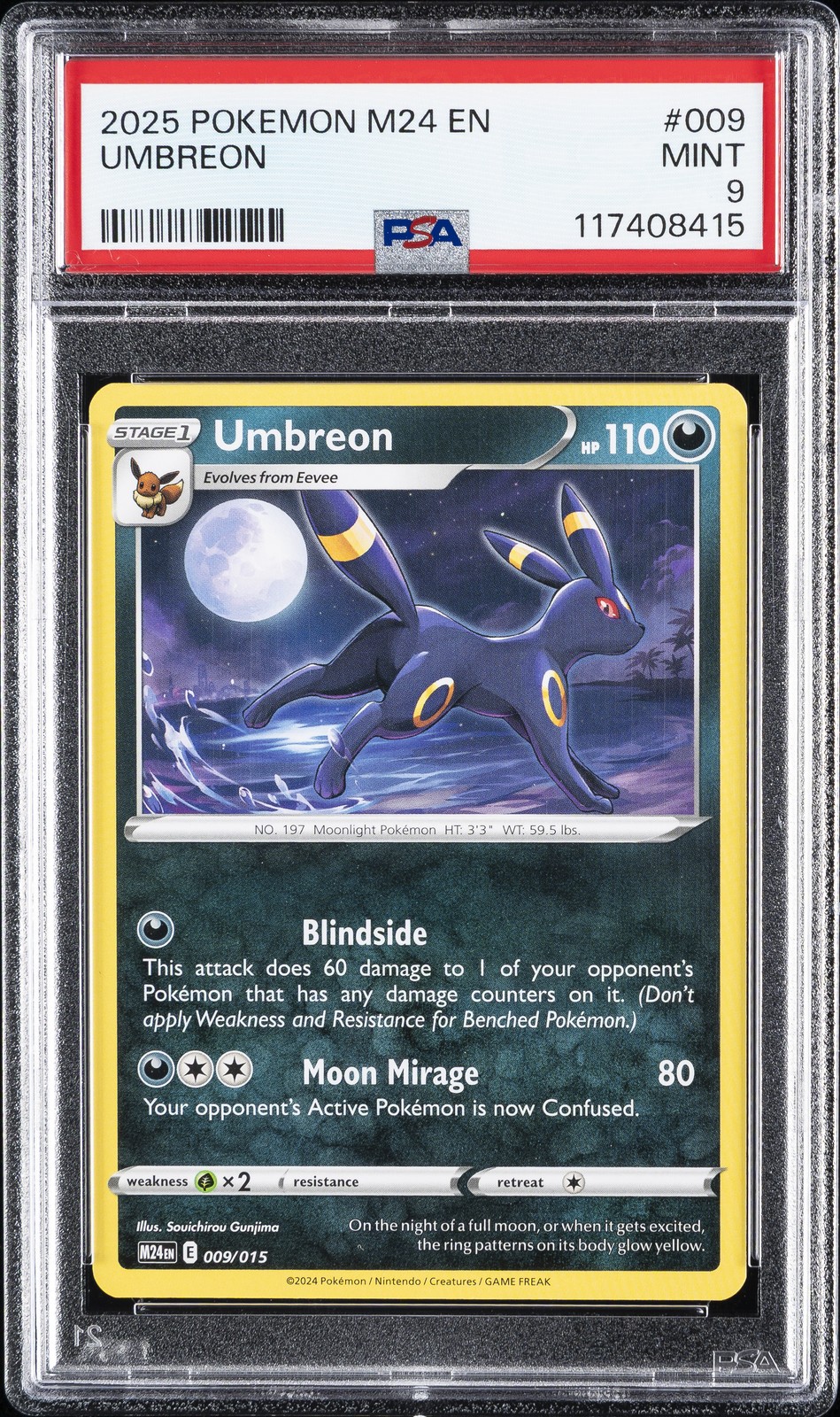 2025 POKEMON M24 EN-MCDONALD'S COLL #009 UMBREON PSA 9