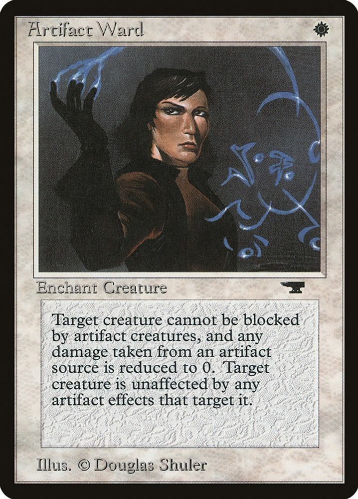 1994 Magic: The Gathering Antiquities Artifact Ward (#3, Common, Heavily Played)