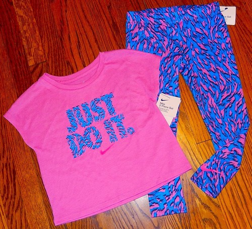 NIKE SPORT AUTHENTIC TODDLERS GIRLS BRAND NEW ORIGINAL 2Pc SET Size 5, NWT - Picture 2 of 4