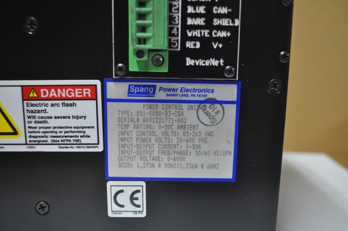 Spang 851-0050-D3-CSA Power Control Unit - Picture 4 of 5