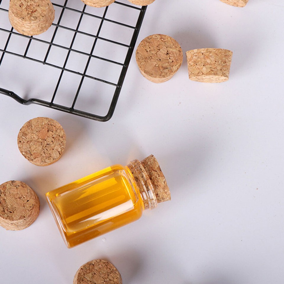 100pcs mini cork stopper Cork Small Cork Plugs Cork Tops for Jars