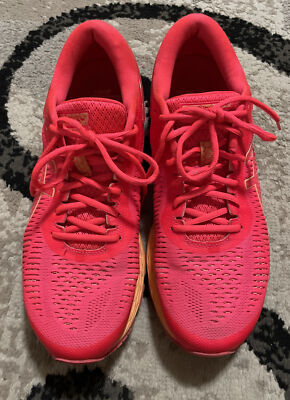 Asics Womens Gel Kayano 25 1012A026 Pink Red Running Shoes Sneakers Size 11.5