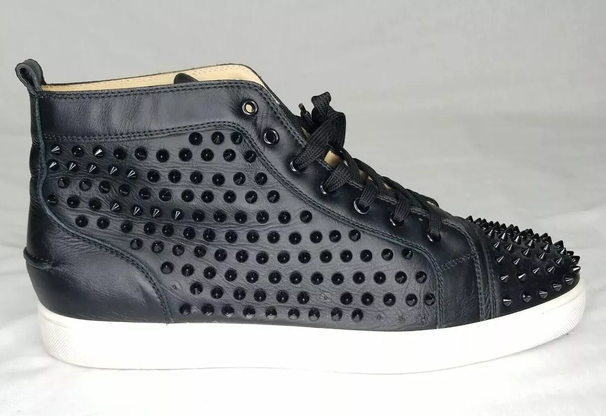 CHRISTIAN LOUBOUTIN Louis High-top Spikes Sneaker - Black