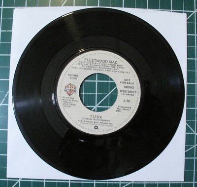 Vintage Original 45 RPM PROMO Tusk Mono & Stereo Versions & Pic Sleeve 1979