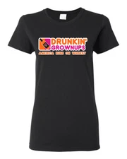 Drunkin Grownups America Runs On Whiskey Women Graphic Shirt