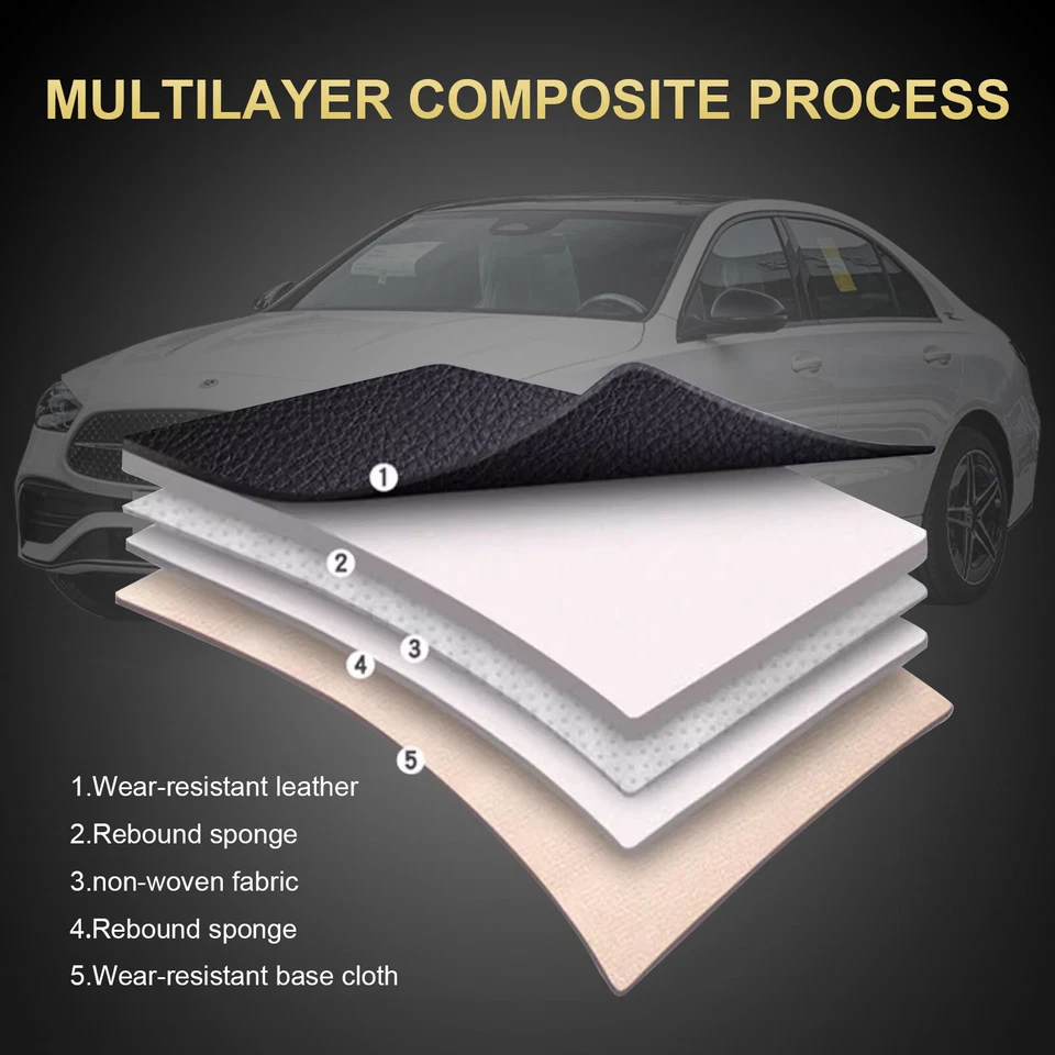 Cubiertas de coche 5 asientos almohadilla accesorios imitación cuero para Suzuki Aerio 2002-2007 Foto 4 de 4