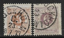 SWEDEN - 1872 - 3 ore + 6ore VALUES USED