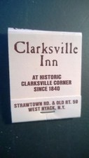 Vintage "CLARKSVILLE Inn." American-Cuisine, N.Y. unused matchbook Made in USA