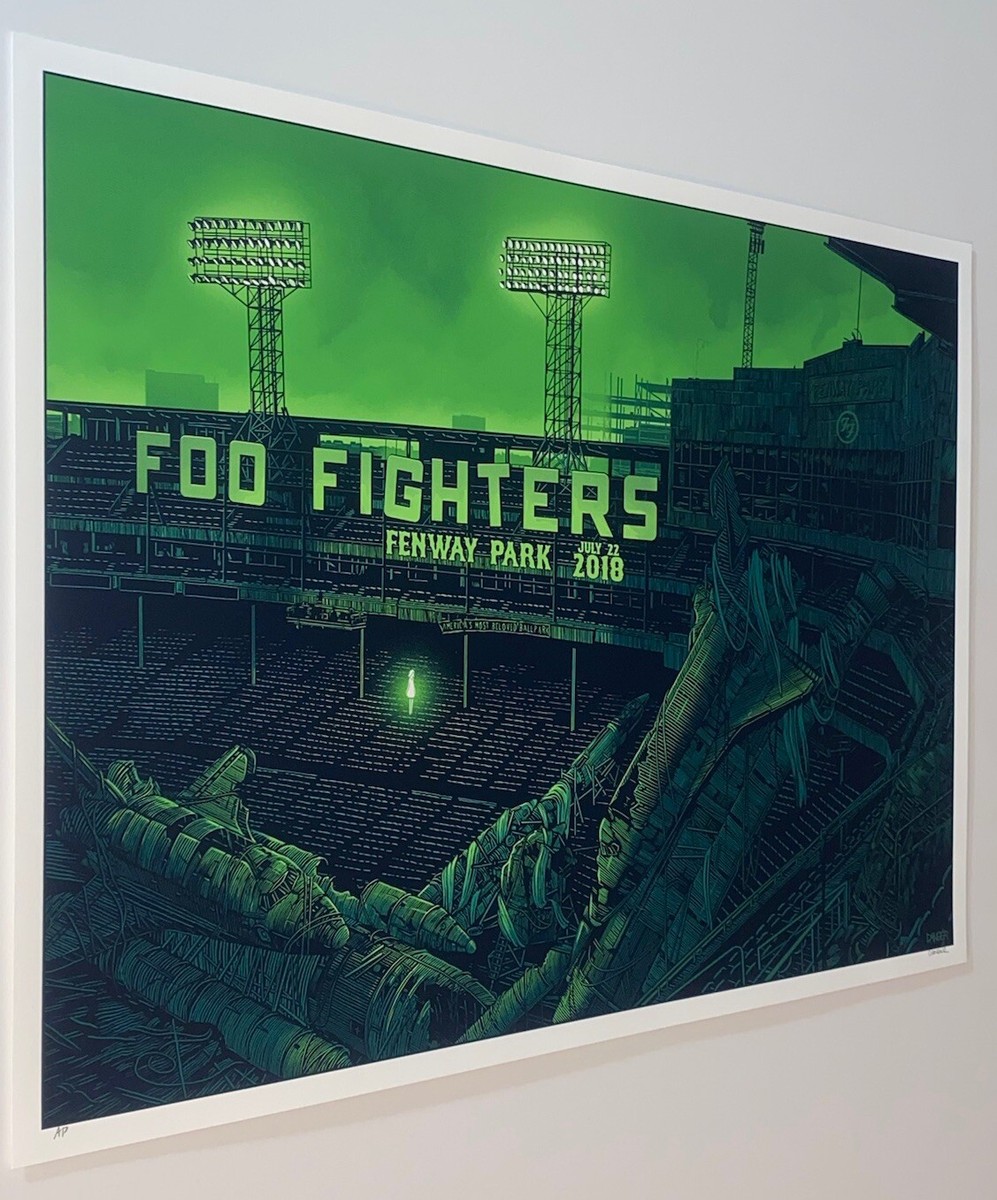 Foo Fighters Poster Set (2) Fenway Park 2018 Silkscreen Signed