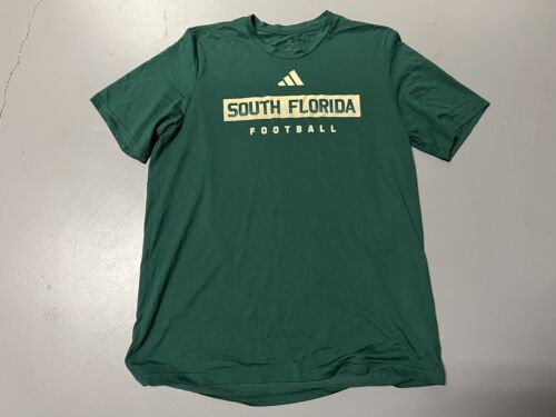 Camicia Adidas verde USF Bulls Team rilasciata taglia large calcio sud della Florida - Foto 1 di 3