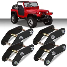 2" Front + Rear Shackle Relocation Lift Kit Fit For 1987-1995 Jeep Wrangler YJ