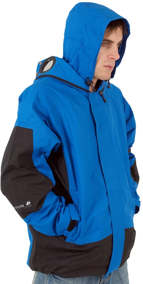 X2 Boys Location Blue Goggle Rain Hooded Waterproof Jacket Coat Kids Size JXL - Image 3 of 4