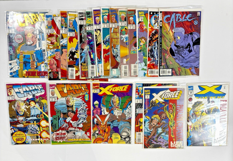 Cable Marvel Comics Book Lot, X-Force, X-Factor Modern Age EUC Vintage