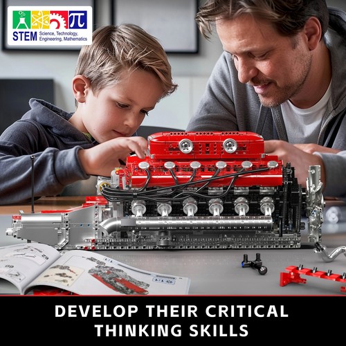 Mould King 10169 V12 Engine Drive Motor Model Building Block Adult Gift Toy Kit - Picture 7 of 9