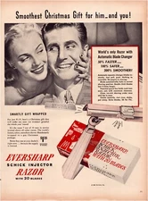 Print Ad Eversharp Shaving Razor 1946 Full Page Large Magazine 10.5"x13.5"