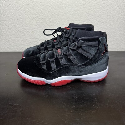 Nike Air Jordan Retro 11 Bred Velvet Women's Size 8 Men's 6.5