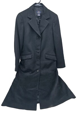 Brooks Brothers 346 Wool Cashmere Long Coat Black Women's Size 4