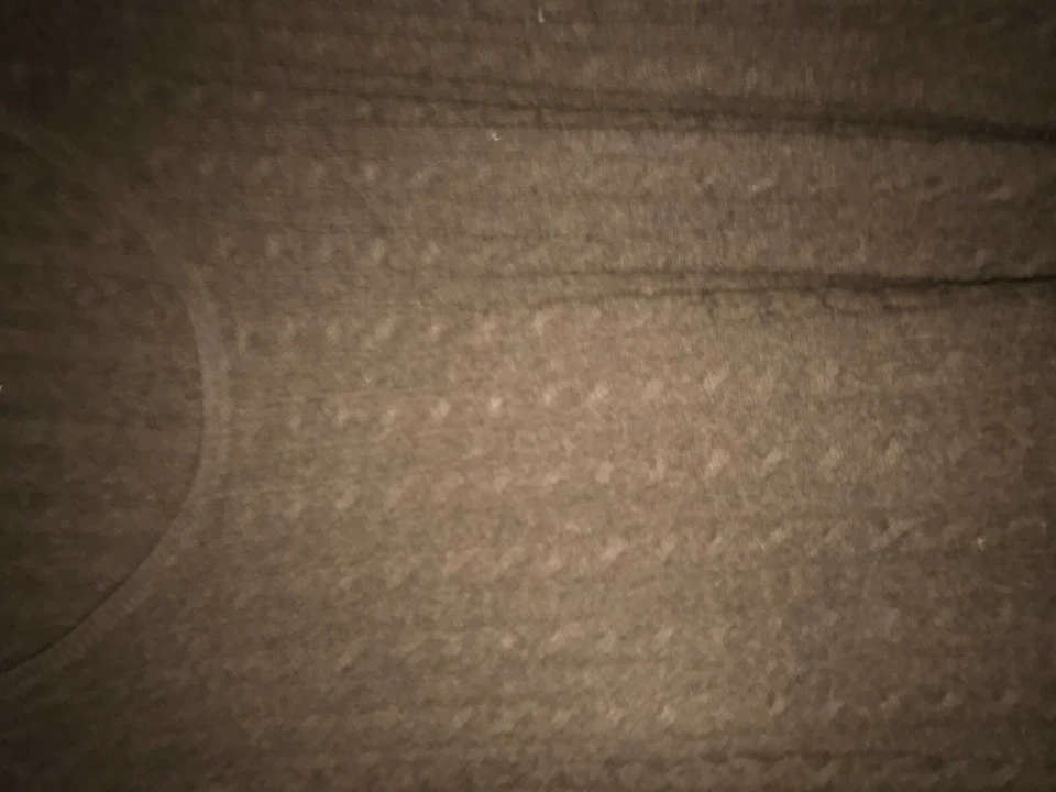 Evelyn Grace 100% кашемир размер XL свитер коричневый кабель трикотажа женщин Топ RN #102955 - Изображение 4 из 4