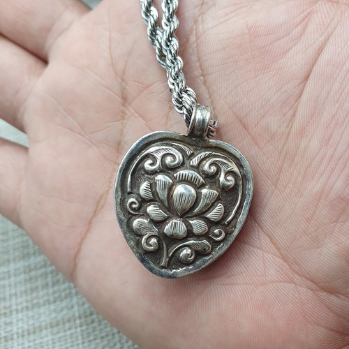 Collar colgante vintage de cerámica con cara de león de latón con cadena de acero inoxidable - Imagen 5 de 14