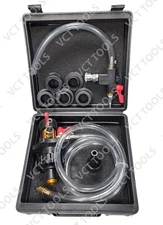 VCT 8PC COOLING SYSTEM REFILLER AIR EVAC KIT VACUUM LEAK TESTER HEATS CORE LINES