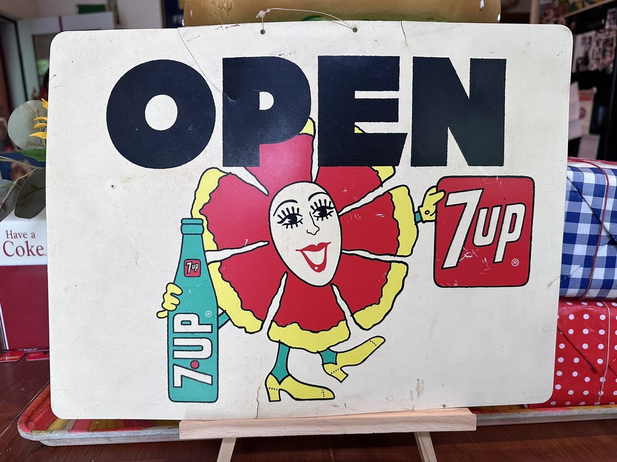 60’s セブンアップ　看板　7up ストアサイン　ピーターマックス　アメトイ 60's セブンアップ 看板 7up ストアサイン ピーターマックス