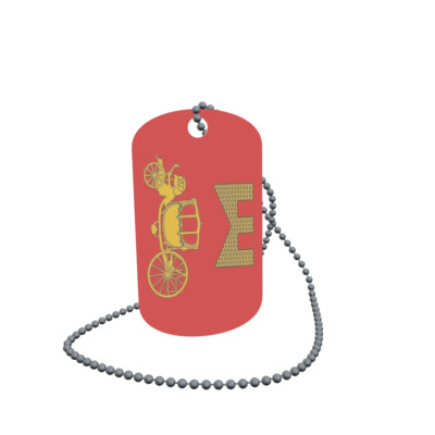 Dog Tag Flag Moscow Airport Dog Tag Aluminium 30 x 50mm