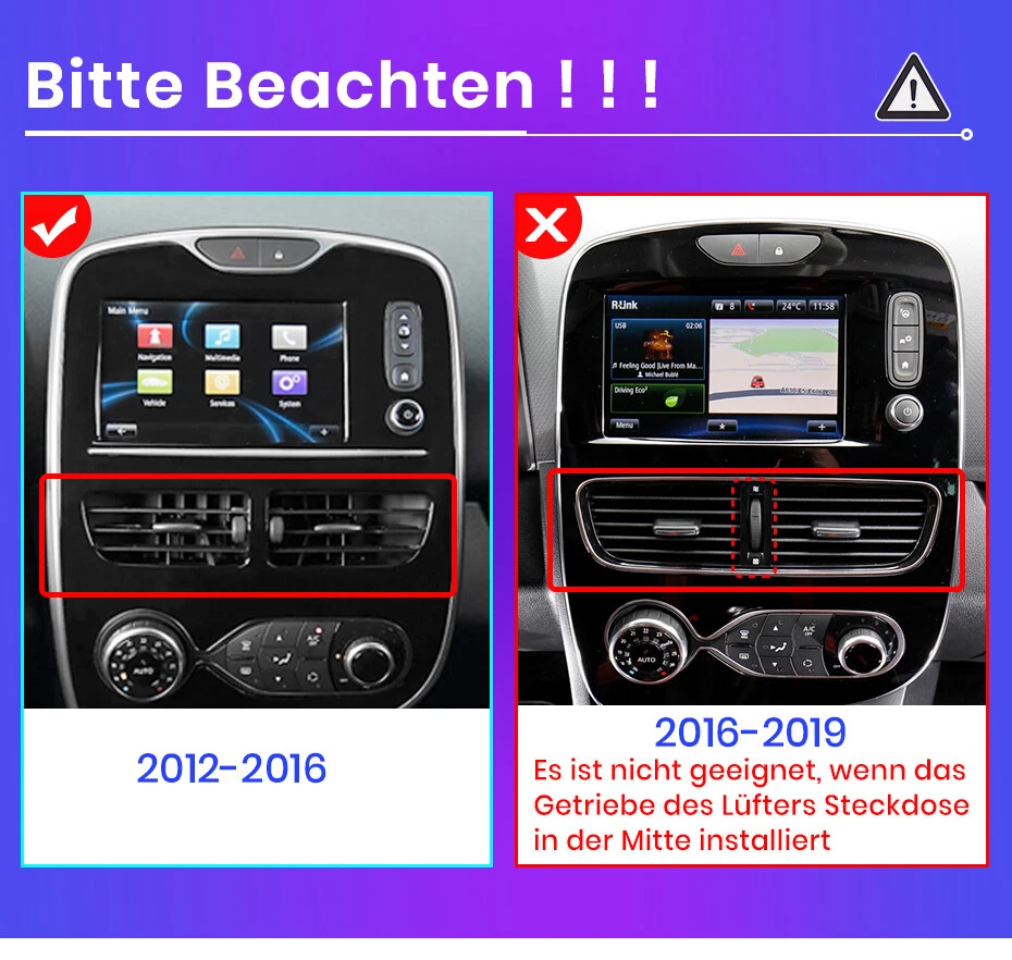 DAB+ Für Renault Clio 4 2012-2019 Android 14 Autoradio CarPlay GPS SAT NAV 128GB - Bild 2 von 4