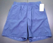 VTG Y2K Nike Swim Men's Pleated Front Chino Mesh Lined Blue/Black Swim Trunks