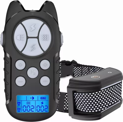 Dog Training Collar, 4 Modes Dog Shock Collar with 2600Ft Remote, IP67 Waterproo