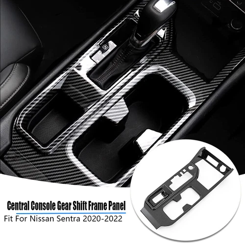 Carbon ABS Console Gear Shift Frame Panel Cover Trim For Nissan Sentra 2020-2023 - Bild 4 von 14
