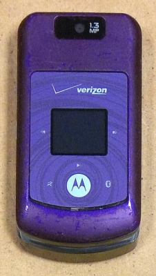 Motorola Moto W755 - Purple and Silver ( Verizon ) Flip Phone