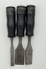 Vintage Sears Craftsman Black Handle Wood Chi...