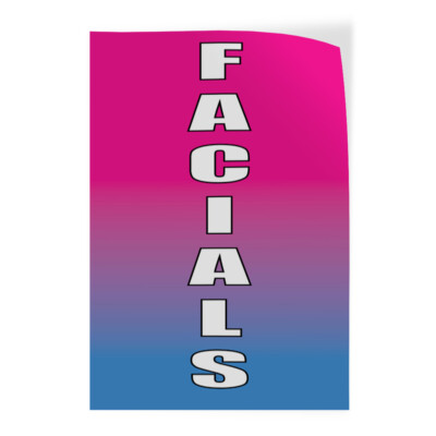 Door Decals Vertical Vinyl Stickers Multiple Sizes Facials Beauty Spa Vinyl