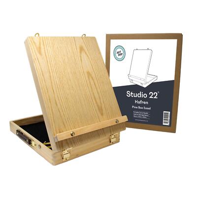 Studio 22 Hafren Künstler Kiefer Box Tisch Malen Staffelei mit Aufbewahrung