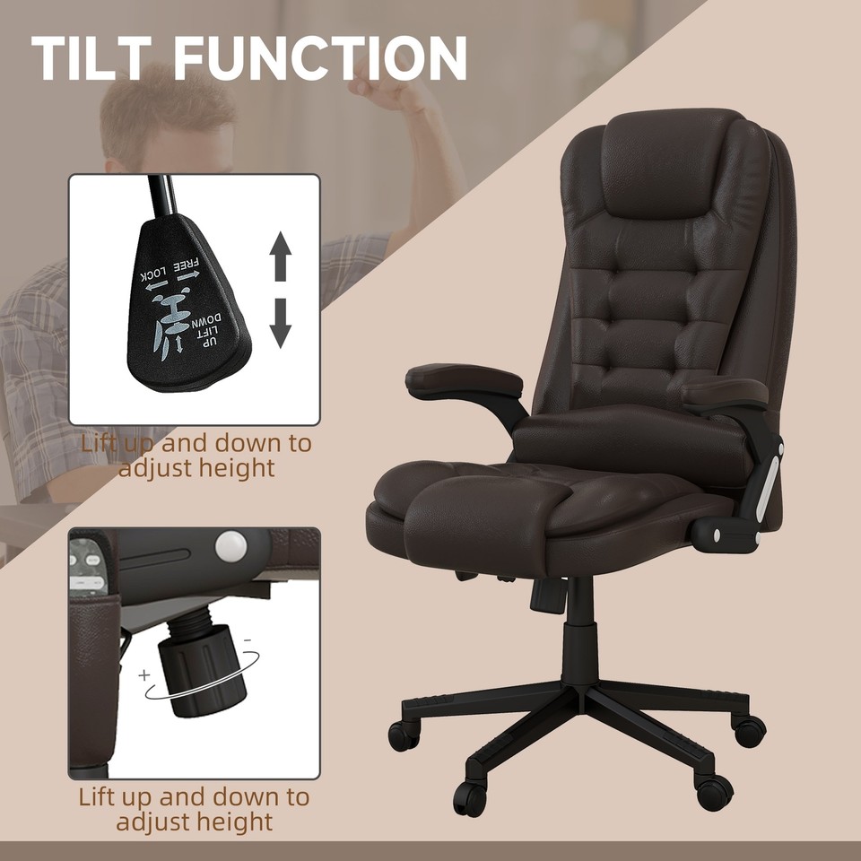 High Back Vibration Massage Office Chair with 6 193271012107 eBay