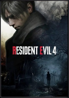 Resident Evil 4 Gaming Cover Poster | Premium Matte Canvas Print -Multiple Sizes