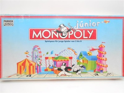 Monopoly Junior rechteckig DM Parker Classic Retro Vintage 1992 /R22F14