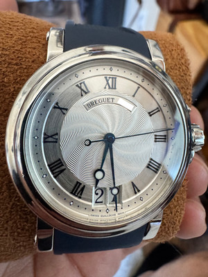 Vintage Breguet Marine 5817 Automatic Watch w/ Service & 2 OEM Straps