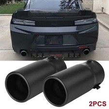 2pcs Exhaust Pipe Tip Rear Tail Throat Muffler Black For Chevy Camaro Rs