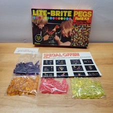 Hasbro Lite Brite Pegs Refill Kit Pieces 160 No. 5455 For Parts Only