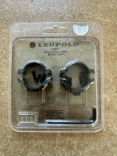 NEW Leupold STD Scope Rings 1" High Matte Black 49904 .900 SOLID STEEL USA MADE