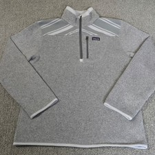 Patagonia Better Sweater Boys XL 14 Gray Quarter Zip Fleece Pullover Outdoor